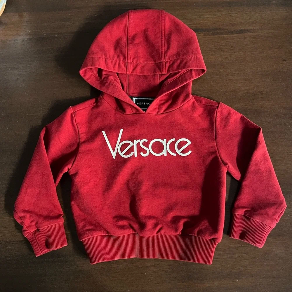 VERSACE LOGO COTTON SWEATSHIRT HOODIE 12-18 months - Picture 3 of 8